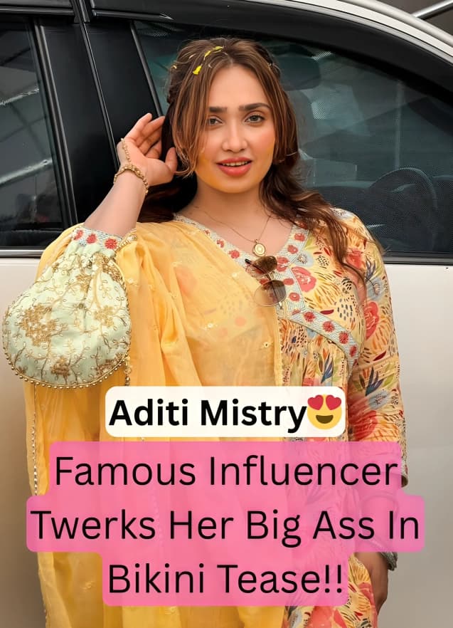 Featured image for Famous Superhot Influencer Aditi Mistry Black Bikini Tease And Twerking Her Ass With Horny Moves